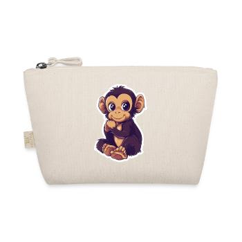 Cute Monkey Cute Monkey Gift for Monkey Fans - Organic Pouch - nature - Front