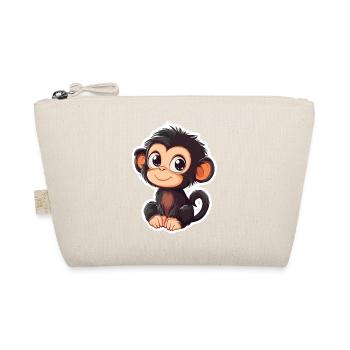 Cute Monkey Cute Monkey Gift for Monkey Fans - Organic Pouch - nature - Front