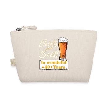 Cheers and Beers to wonderful 40 Years - Bio-Täschchen - Natur - Vorne