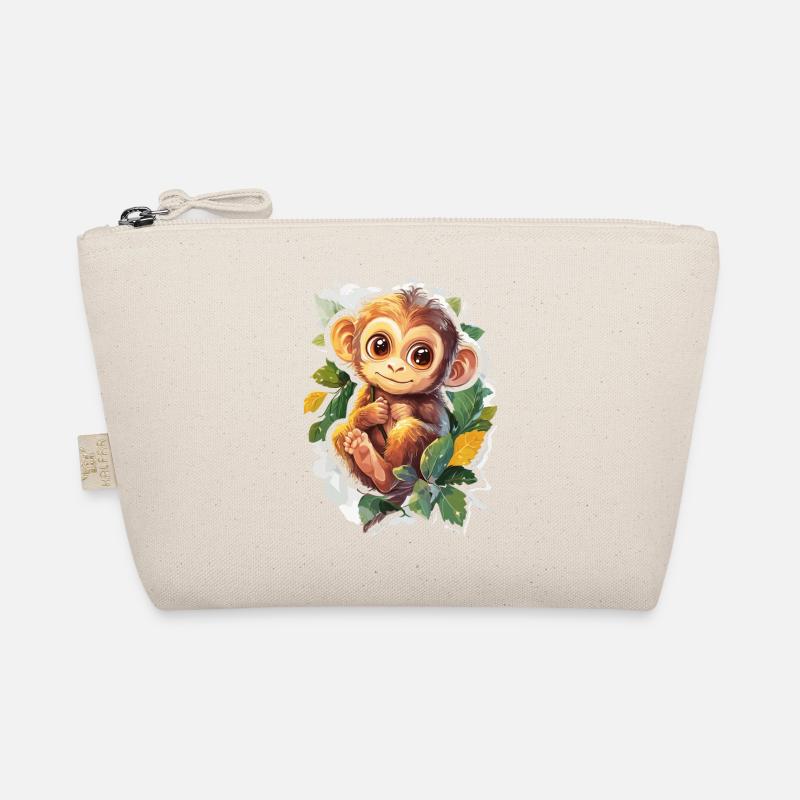 Affe Süsses Äffchen Geschenk für Affenfans Bio-Täschchen