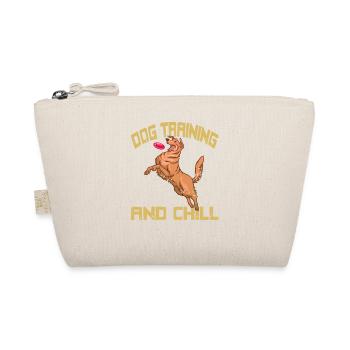 Dog Training And Chill Funny Pet Bond Frisbee Play - Organic Pouch - nature - Front