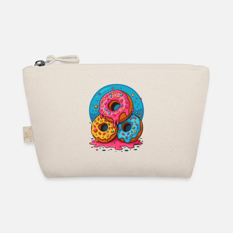 Three colorful donuts with icing and sprinkles Organic Pouch