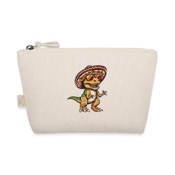 Dinosaur T-Rex Funny Sombrero - Organic Pouch - nature - Front
