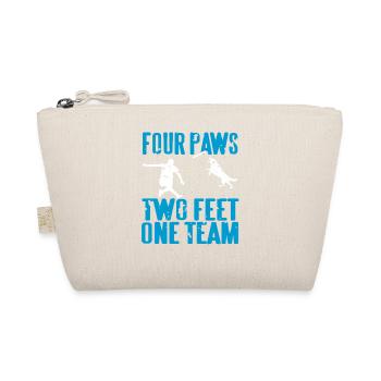 Four Paws Two Feet One Team Dog Sport Bond Unity - Organic Pouch - nature - Front