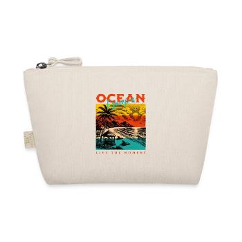 Vintage Beach T-Shirt – Ocean Escape Retro Design - Bio-Täschchen - Natur - Vorne