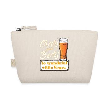 Cheers and Beers to wonderful 60 Years - Bio-Täschchen - Natur - Vorne