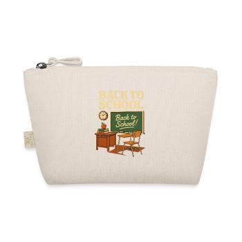 Retro Classroom – Back to School - Organic Pouch - nature - Front