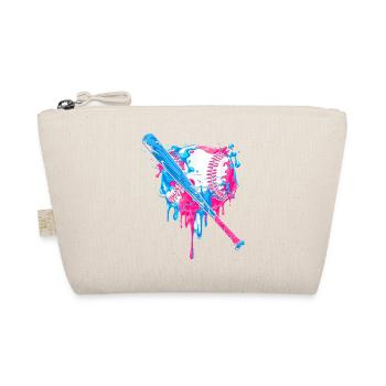 Lebendiges Baseball-Herz-Splash-Design - Bio-Täschchen - Natur - Vorne