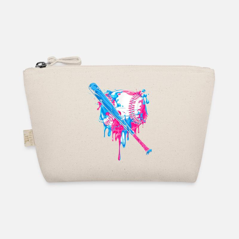 Vibrant baseball heart splash design - Organic Pouch - nature