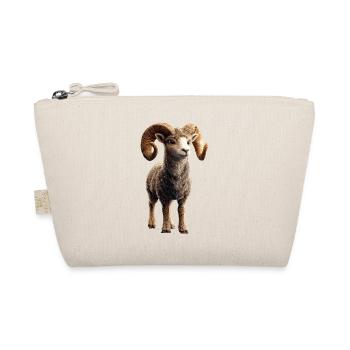 Widder Mufflon Aries Wilde Schafe Männliches Schaf - Bio-Täschchen - Natur - Vorne
