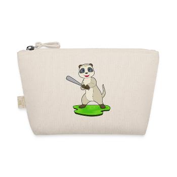 Erdmännchen Baseball Baseballschläger - Bio-Täschchen - Natur - Vorne