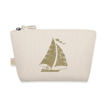 Minimalist Sailboat Sailing Sailing Yacht Sea - Organic Pouch - nature - Front