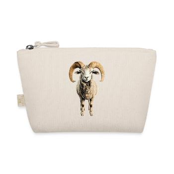 Widder Mufflon Aries Wilde Schafe Männliches Schaf - Bio-Täschchen - Natur - Vorne