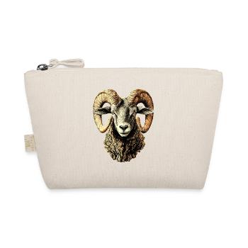 Widder Mufflon Aries Wilde Schafe Männliches Schaf - Bio-Täschchen - Natur - Vorne