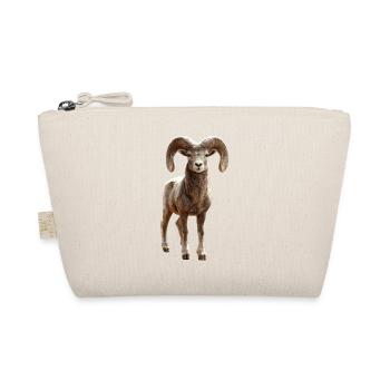 Widder Mufflon Aries Wilde Schafe Männliches Schaf - Bio-Täschchen - Natur - Vorne