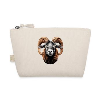 Widder Mufflon Aries Wilde Schafe Männliches Schaf - Bio-Täschchen - Natur - Vorne