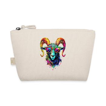 Widder Mufflon Aries Wilde Schafe Männliches Schaf - Bio-Täschchen - Natur - Vorne