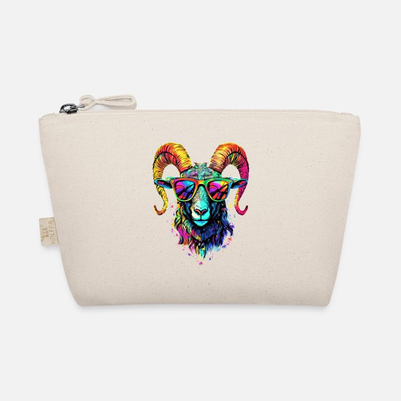 Widder Mufflon Aries Wilde Schafe Männliches Schaf Bio-Täschchen