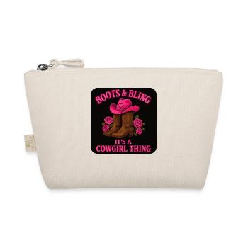 Cow girl: Boots & Bling – It's A Thing - Bio-Täschchen - Natur - Vorne