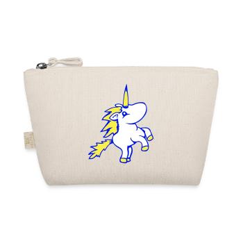 Licorne sautant sur les pattes avant cheval de dessin animé mignon - Trousse biologique - nature - Devant