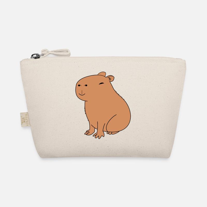 Fröhliches Capybara Bio-Täschchen