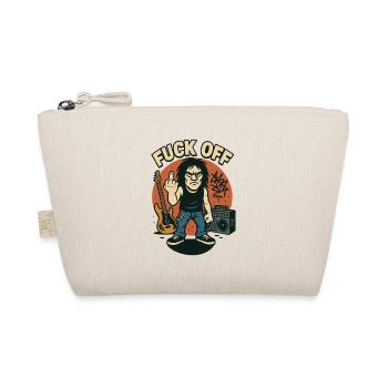 Rocker avec guitare, boombox et slogan « Fuck Off » - Trousse biologique - nature - Devant