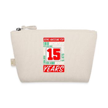 Teenager 15 Years Birthday Months Hours - Organic Pouch - nature - Front