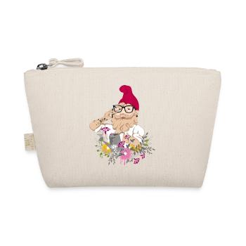 Nain de jardin hipster avec téléphone portable et arrosoir - Trousse biologique - nature - Devant