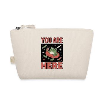 Frog in space with swimming ring and mug - Organic Pouch - nature - Front