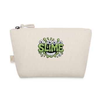Slime with eyes and a big grin - Organic Pouch - nature - Front