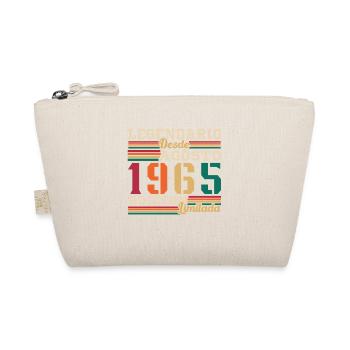August 1965 Retro Vintage Birthday Gift - Organic Pouch - nature - Front