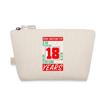 Teenager 18 Years Birthday Months Hours - Organic Pouch - nature - Front