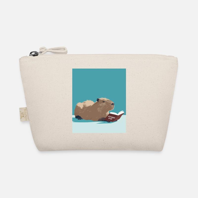 Lecture de capybara – Funny Booktok Design - Trousse biologique - nature