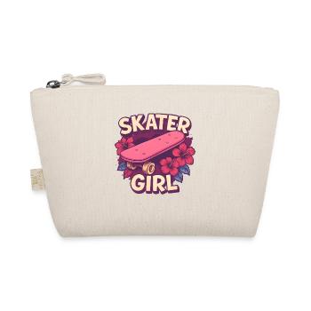 Skater Girl Skateboarden - Bio-Täschchen - Natur - Vorne