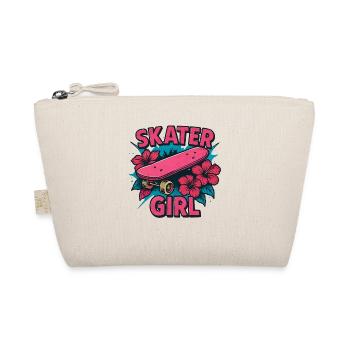 Skater Girl Skateboarden - Bio-Täschchen - Natur - Vorne