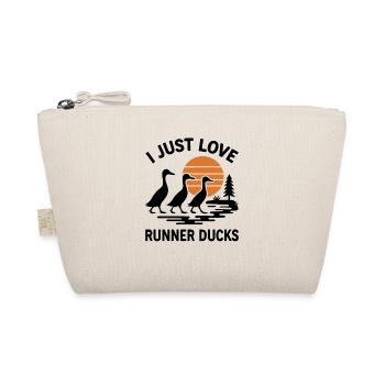 Running Duck Running Ducks I Just Love Runner Ducks - Organic Pouch - nature - Front