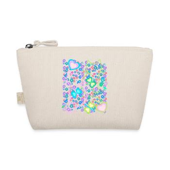 Retro Floral Cat Cats Girl Child - Organic Pouch - nature - Front