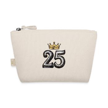 25 Zahl Krone - Bio-Täschchen - Natur - Vorne