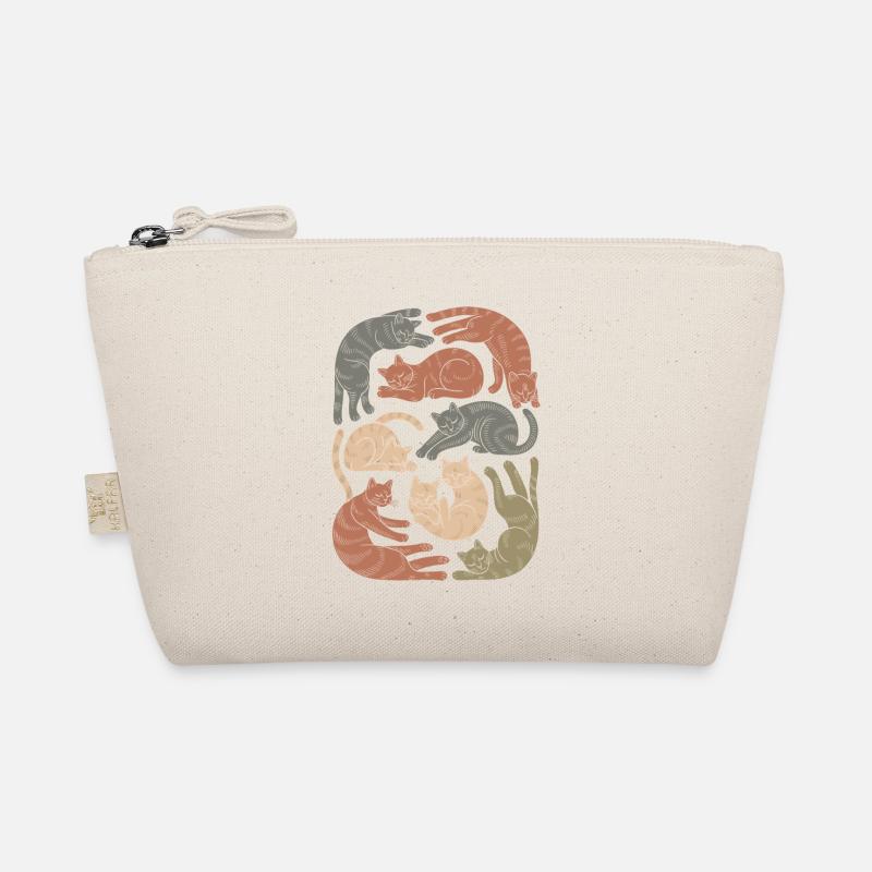 Motif de chat boho décontracté Trousse biologique