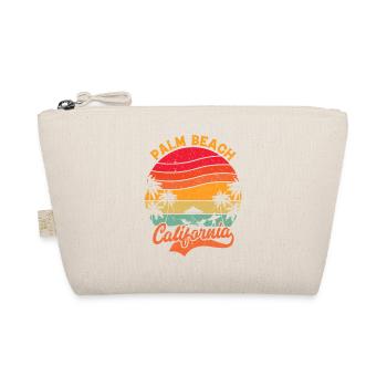 Palm Beach Kalifornien Vintage Sonnenuntergang Palm Beach - Bio-Täschchen - Natur - Vorne