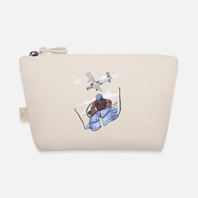 Aerial Skydive Pilot Illustration Organic Pouch