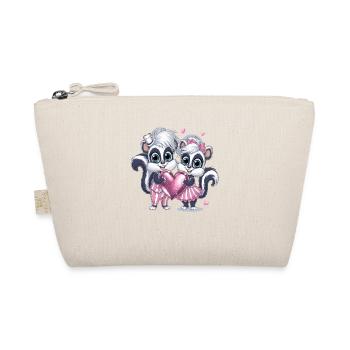 Couple de mouffettes mignon avec cœur pour la Saint-Valentin - Trousse biologique - nature - Devant