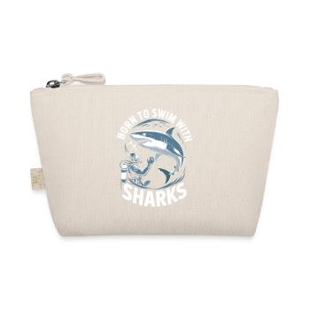 Born to swim with sharks - Organic Pouch - nature - Front