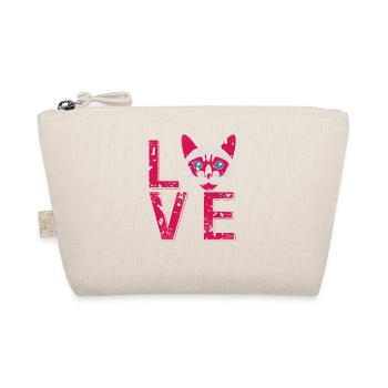 Love Siamese Cat Minimalist Feline Passion Style - Bio-Täschchen - Natur - Vorne
