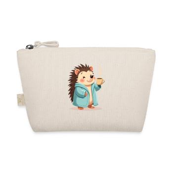 hérisson avec motif de pull de café - Trousse biologique - nature - Devant
