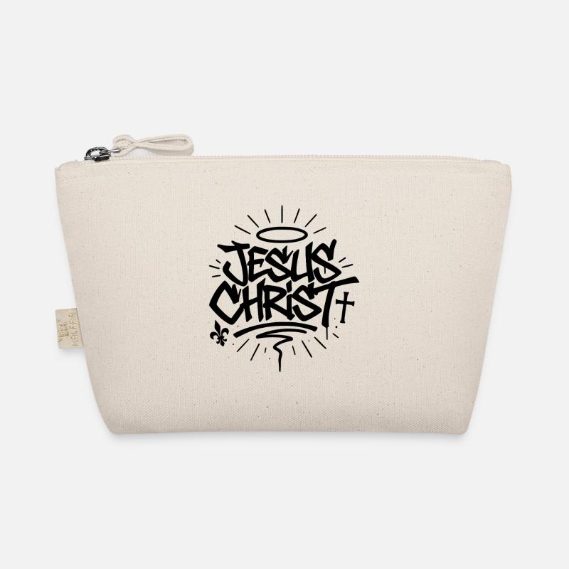 Jesus Graffiti Line Art – Glaube trifft Straße - Bio-Täschchen - Natur