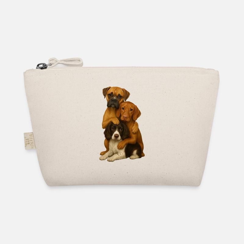 Hund Hunde Süße Hunde - Bio-Täschchen - Natur