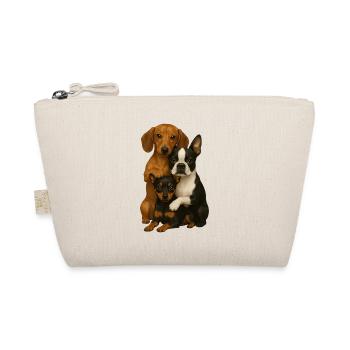 Hund Hunde Süße Hunde - Bio-Täschchen - Natur - Vorne
