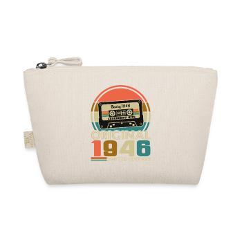 80 Years 1946 Vintage Retro Birthday - Organic Pouch - nature - Front