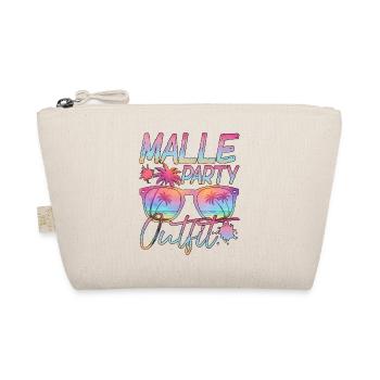 Malle Party Outfit Sonnenbrille Design - Bio-Täschchen - Natur - Vorne
